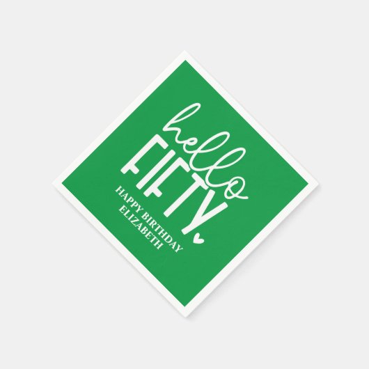 50. Geburtstag Personalisiert Serviette (Ecke)