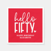 50. Geburtstag Personalisiert Serviette (Vorderseite)