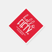 50. Geburtstag Personalisiert Serviette (Ecke)