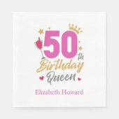 50. Geburtstag Personalisiert Serviette (Vorderseite)