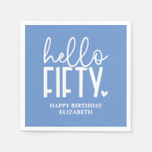 50. Geburtstag Personalisiert Serviette (Vorderseite)
