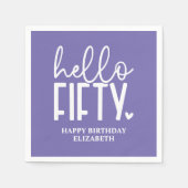 50. Geburtstag Personalisiert Serviette (Vorderseite)