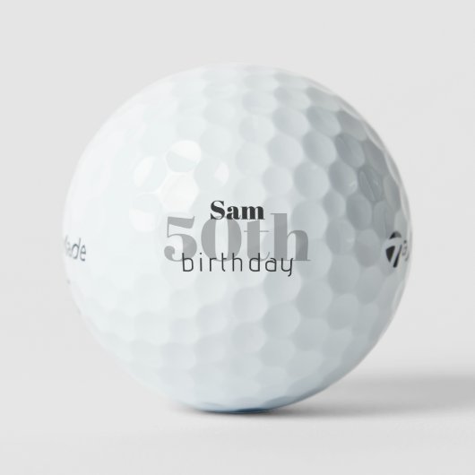 50. Geburtstag Personalisiert Titleist Pro V1 Golfball (Vorderseite)