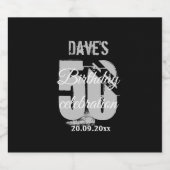 50. Geburtstag Personalisiertes Gastgeschenk Bierflaschenetikett (Einzelnes Label)