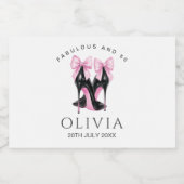 50. Geburtstag Personalisiertes Gastgeschenk Schaumweinetikett (Einzelnes Label)