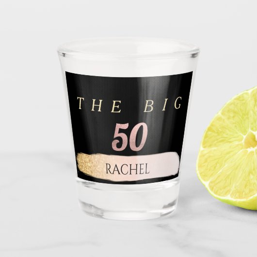 50. Geburtstag Personalisiertes Shot Glass Schnapsglas (Vorderseite)