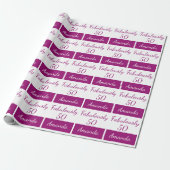 50. Geburtstag Pink fabelhaft 50 Wrapping Paper Geschenkpapier (Ungerollt)