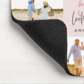 50. Geburtstag pink Girly Glitzer Foto Collage Mousepad (Ecke)