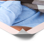 50. Geburtstag pink Girly Glitzer Foto Collage Poster (Ecke)