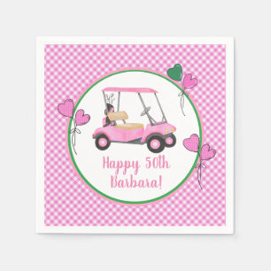 50. Geburtstag Pink Golf Theme Party Serviette