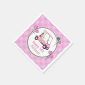 50. Geburtstag Pink Golf Theme Party Serviette (Ecke)