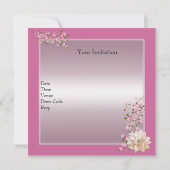 50. Geburtstag Pink Lotus Blossom Floral Einladung (Rückseite)