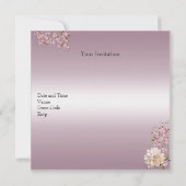 50. Geburtstag Pink Lotus Blossom Floral Einladung (Rückseite)