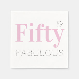 50. Geburtstag Pink-Party Serviette