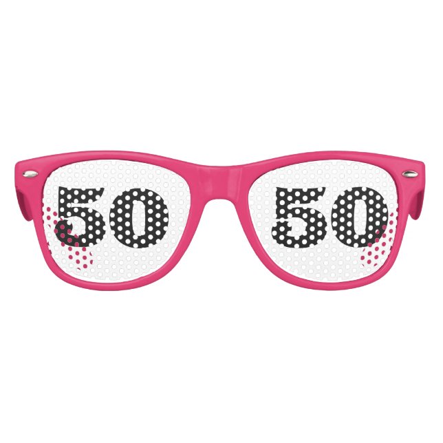 50. GEBURTSTAG PINK Party Sonnenbrille (Vorderseite)