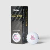 50. Geburtstag Pink Script Amazing Custom Golfball (Verpackungen)