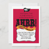 50. Geburtstag Pirate Party Foto Einladungen (Rückseite)