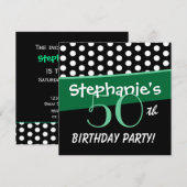 50. Geburtstag Polka Dots Moderne Vorlage (Vorne/Hinten)