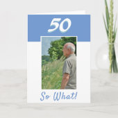 50. Geburtstag Positives Foto Geburtstag Karte (Vorderseite)