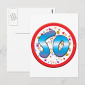 50. Geburtstag Postkarte (Vorne/Hinten)