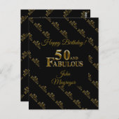 50. Geburtstag Postkarte (Vorne/Hinten)