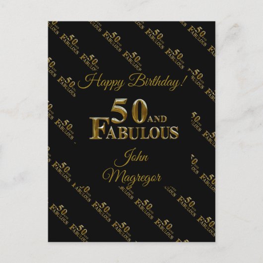 50. Geburtstag Postkarte (Vorderseite)