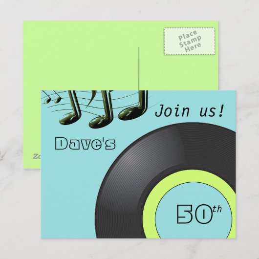 50. Geburtstag Postkarte (Vorne/Hinten)