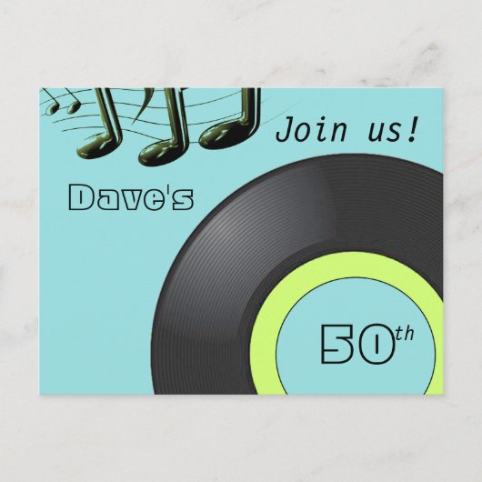 50. Geburtstag Postkarte (Vorderseite)