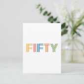50. GEBURTSTAG POSTKARTE (Stehend Vorderseite)