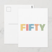 50. GEBURTSTAG POSTKARTE (Vorne/Hinten)