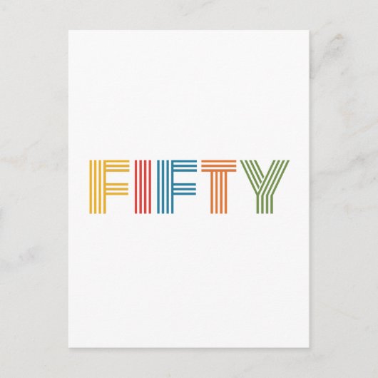 50. GEBURTSTAG POSTKARTE (Vorderseite)