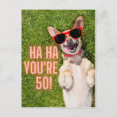 50. Geburtstag Postkarte zum Lachen (Vorderseite)