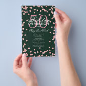 50 Geburtstag Programm Rose Gold Glitzer Menü Smar (Handgriff)