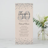50. Geburtstag Programm Silver Menu Champagne (Stehend Vorderseite)
