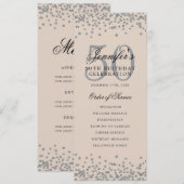 50. Geburtstag Programm Silver Menu Champagne (Vorne/Hinten)