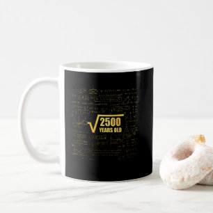 50. Geburtstag Quadratwurzel aus 2500 50 Jahre alt Kaffeetasse