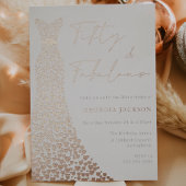 50. Geburtstag, Real Rose Gold Folieneinladung