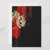 50. Geburtstag - Red Balloons Einladung (Rückseite)