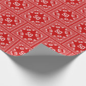 50. Geburtstag Red Bandana Geschenkpapier (Ecke)