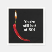 50. Geburtstag Red Hot Pepper Serviette (Vorderseite)