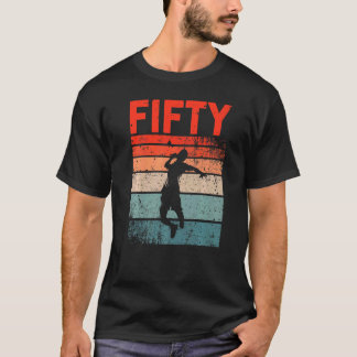 50. Geburtstag Retro Badminton 50 Jahre alter Mann T-Shirt
