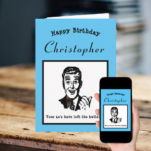 50. Geburtstag Retro Cartoon Funny Personalisiert Karte