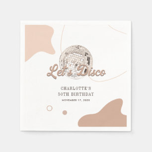 50. Geburtstag Retro Groovy 70er Lasst uns Disco P Serviette