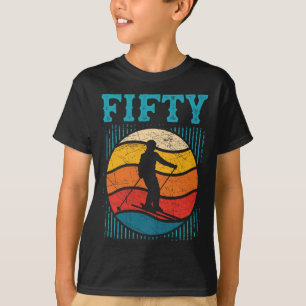 50. Geburtstag Retro-Ski Ski fahren 50 Jahre alte  T-Shirt