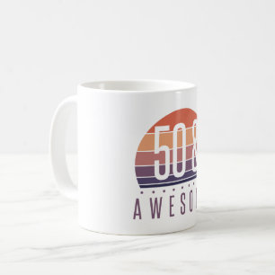50. Geburtstag Retro Sonnenuntergang Kaffeetasse