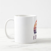 50. Geburtstag Retro Sonnenuntergang Kaffeetasse (Links)
