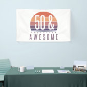 50. Geburtstag Retro Sunset Banner (Messeveranstaltung)