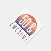 50. Geburtstag Retro Sunset Serviette (Ecke)