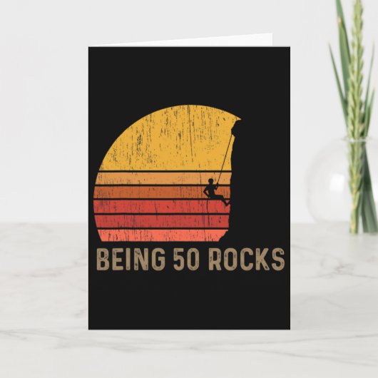 50. Geburtstag Rock Climbing Karte (Vorderseite)