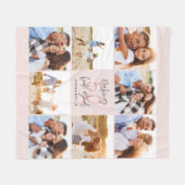 50. Geburtstag rosa Girly Glitzer Foto Collage Fleecedecke (Vorderseite (Horizontal))